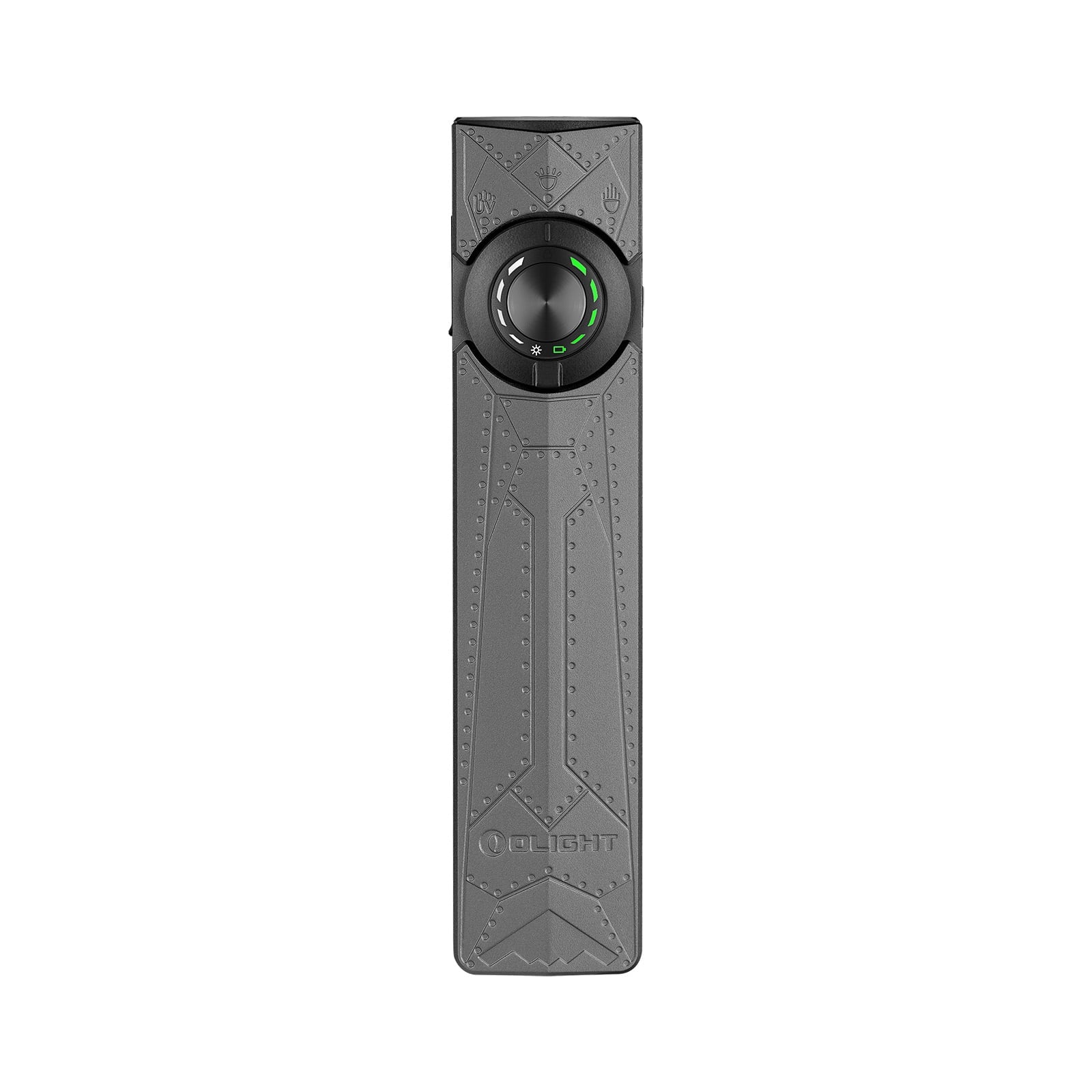 EDC Flat Flashlight Rechargeable with Green Beam, UV and White LED,1500 Lumens USB-C Pocket Camping Flashlight, Spotlight Floodlight for Outdoor Emergency Working (Matte Black CW)