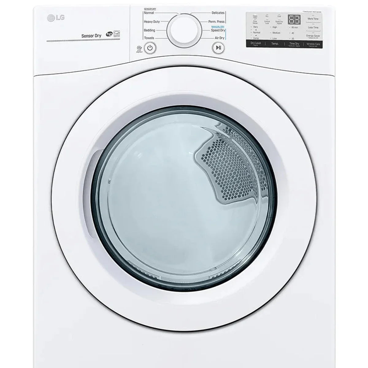 LG 7.4 cu ft. White Electric Dryer with Sensor Dry