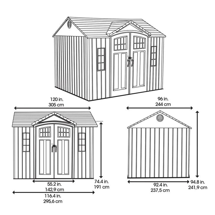 Lifetime 10 Ft. x 8 Ft. Outdoor Storage Shed