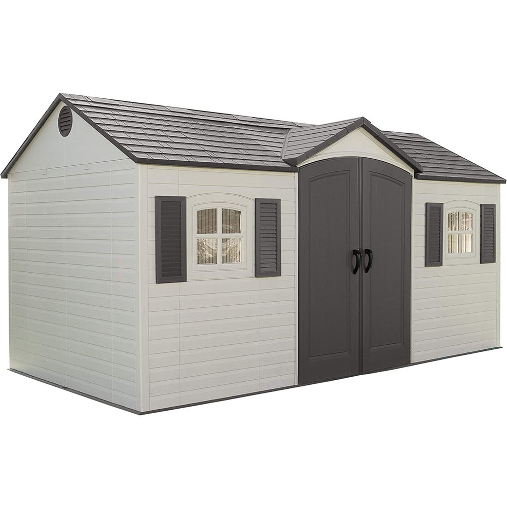 Lifetime Outdoor Storage Shed with Windows, 8-ft x 15-ft