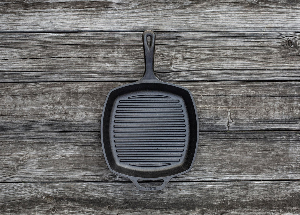Lodge Seasoned Cast-Iron Grill Pan, 10.5-in (26 cm)