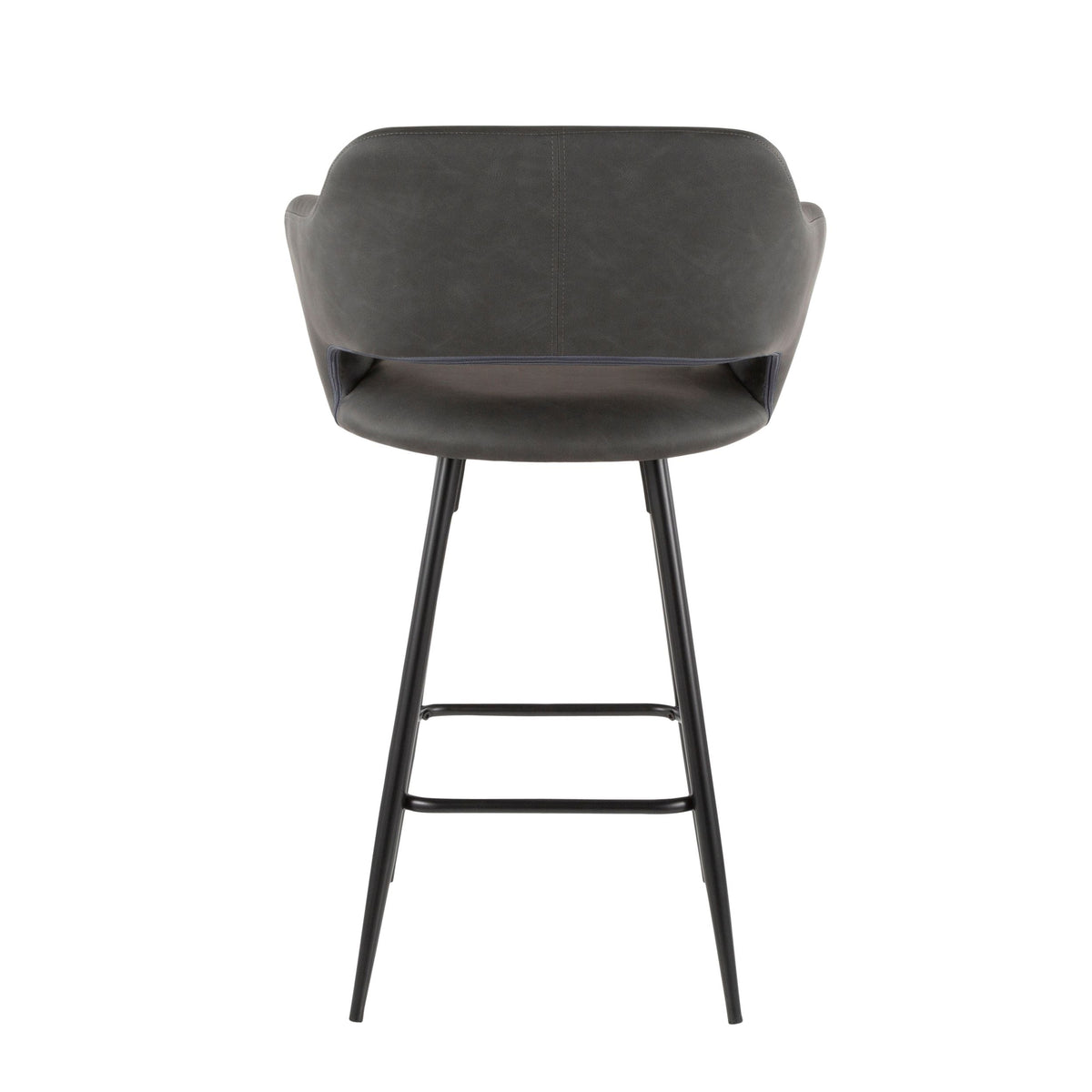 Lumisource Margarite Fixed-Height Counter Stool, Black, 25-in, 2-pc