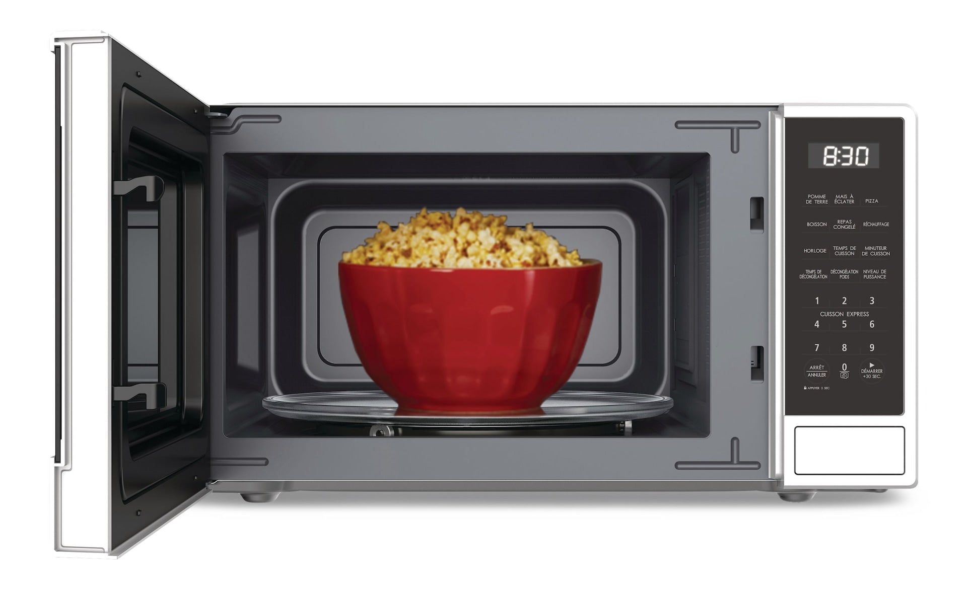 MasterChef Matte Microwave, White, 1.1-cu-ft