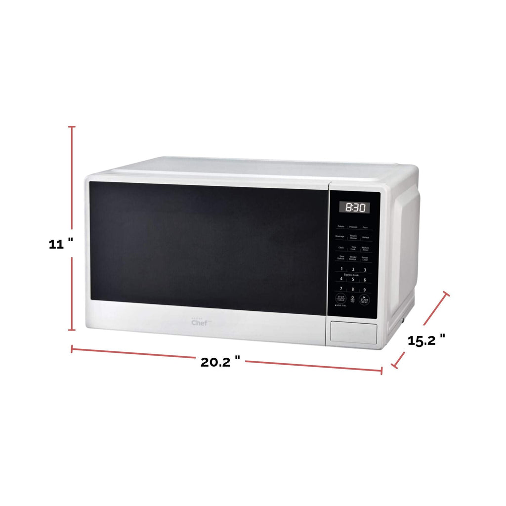MasterChef Matte Microwave, White, 1.1-cu-ft