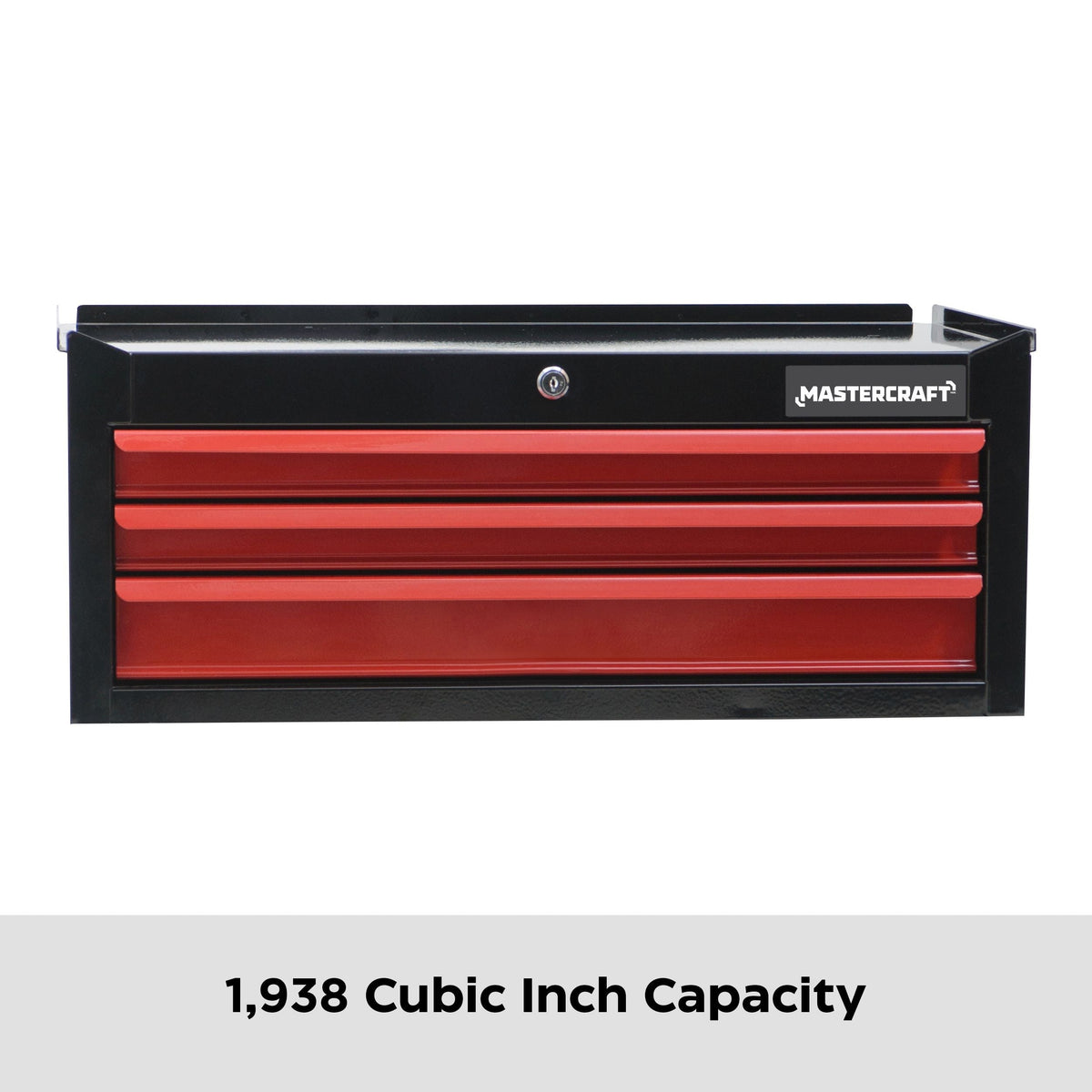 Mastercraft 3-Drawer Intermediate Tool Chest, Black & Red, 26-in