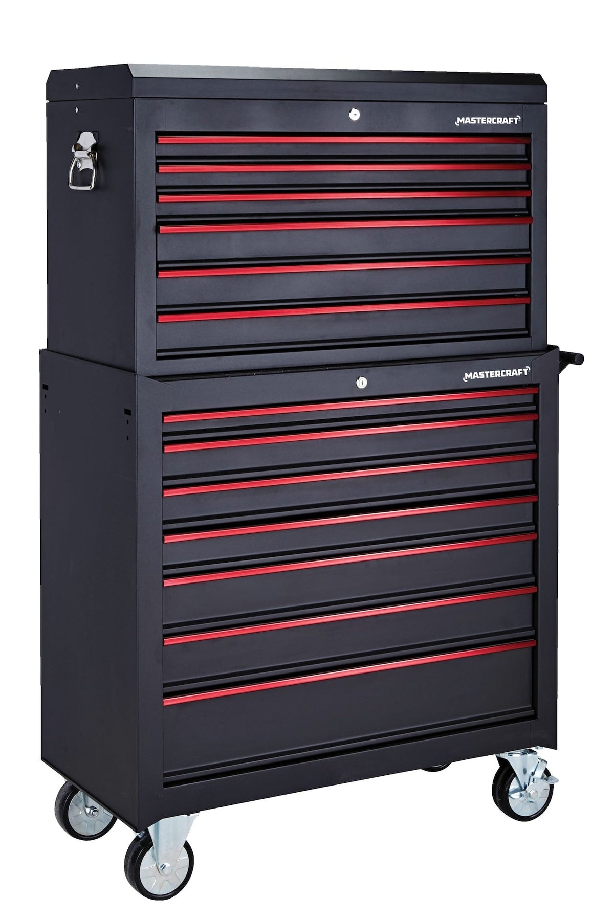 Mastercraft Rolling Tool Storage Cabinet with 7 Drawers, Black, 36-in