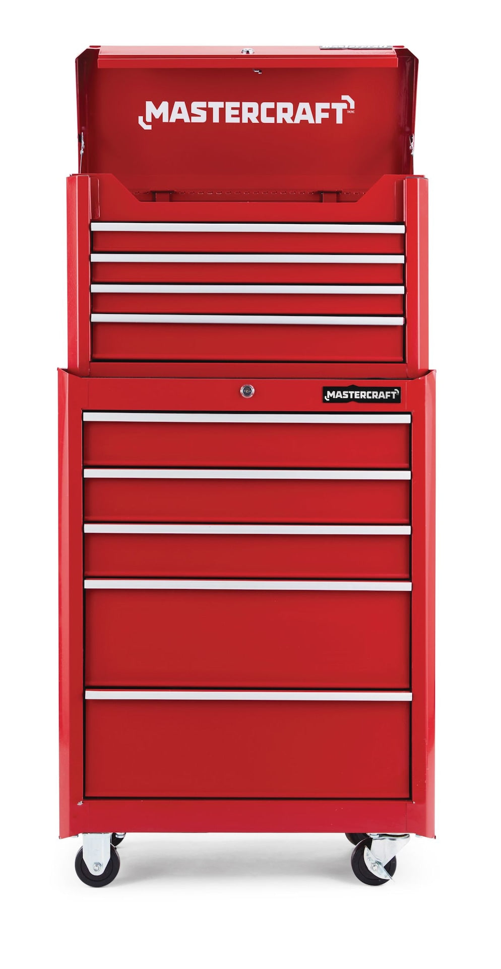 Mastercraft Rolling Tools Storage Cabinet with 5 Drawers, Deep Red, 24-in