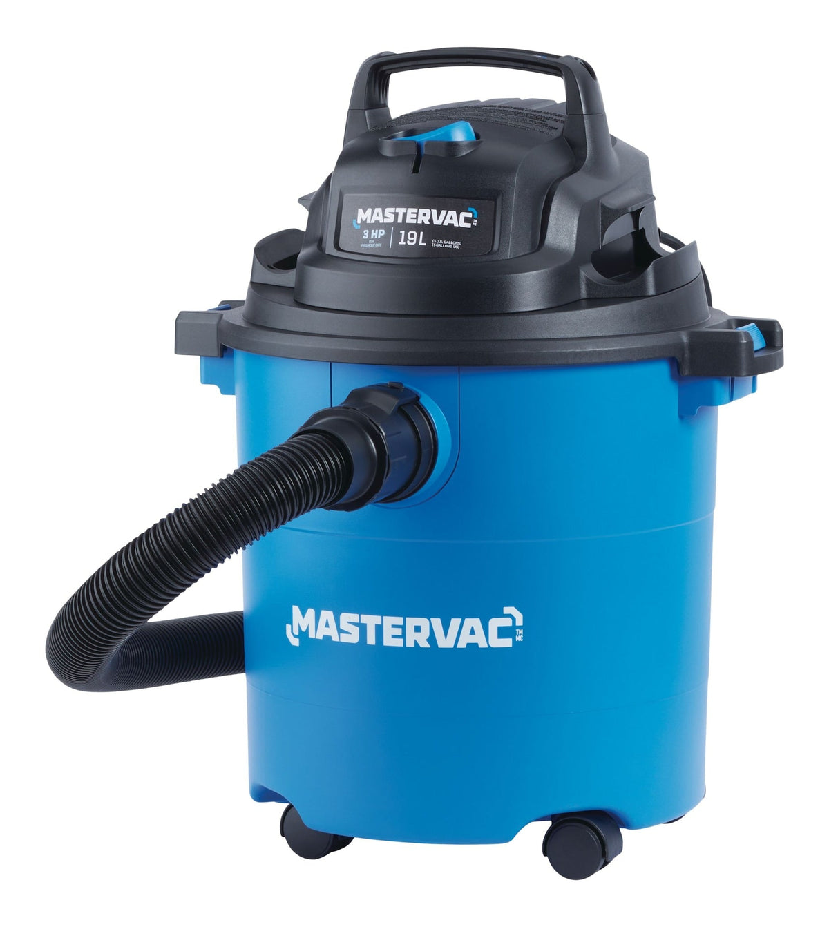 Mastervac VOC507P 4.0 Peak HP Wet/Dry Shop Vacuum with Hose & Accessories, 18.9-L
