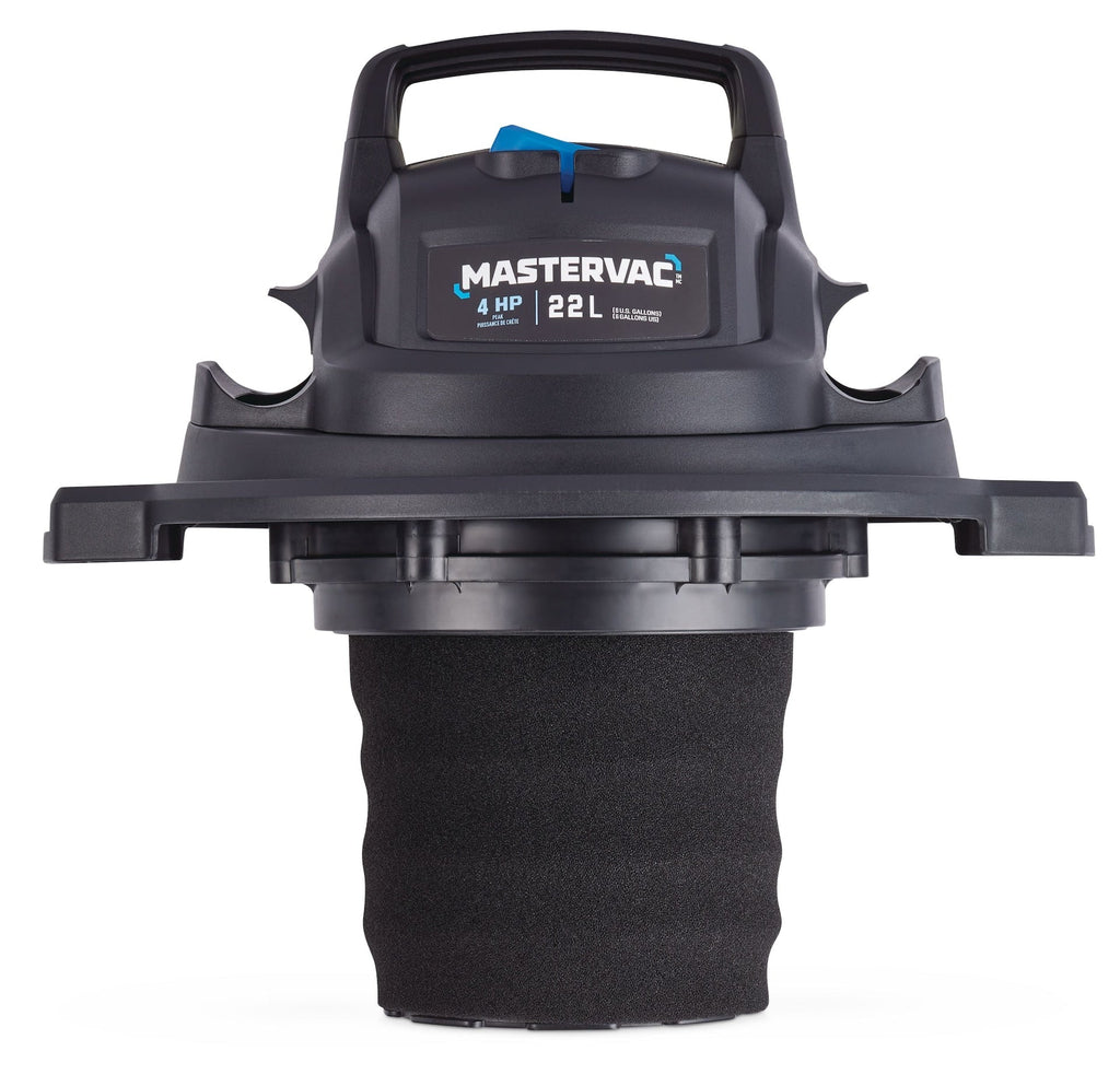 Mastervac VOC608PF 4.0 Peak HP Wet/Dry Shop Vacuum with Hose & Accessories, 22-L