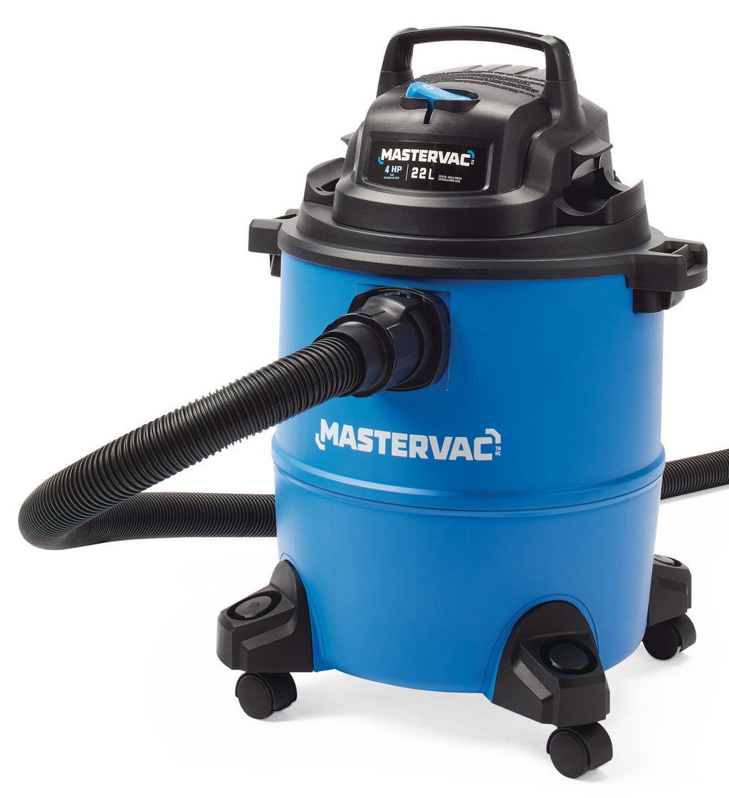 Mastervac VOC608PF 4.0 Peak HP Wet/Dry Shop Vacuum with Hose & Accessories, 22-L