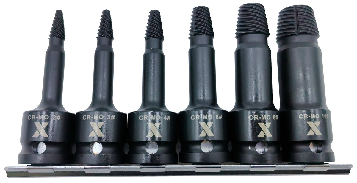 MAXIMUM 6 Piece 1/2" Drive Impact Screw Extractor Rail