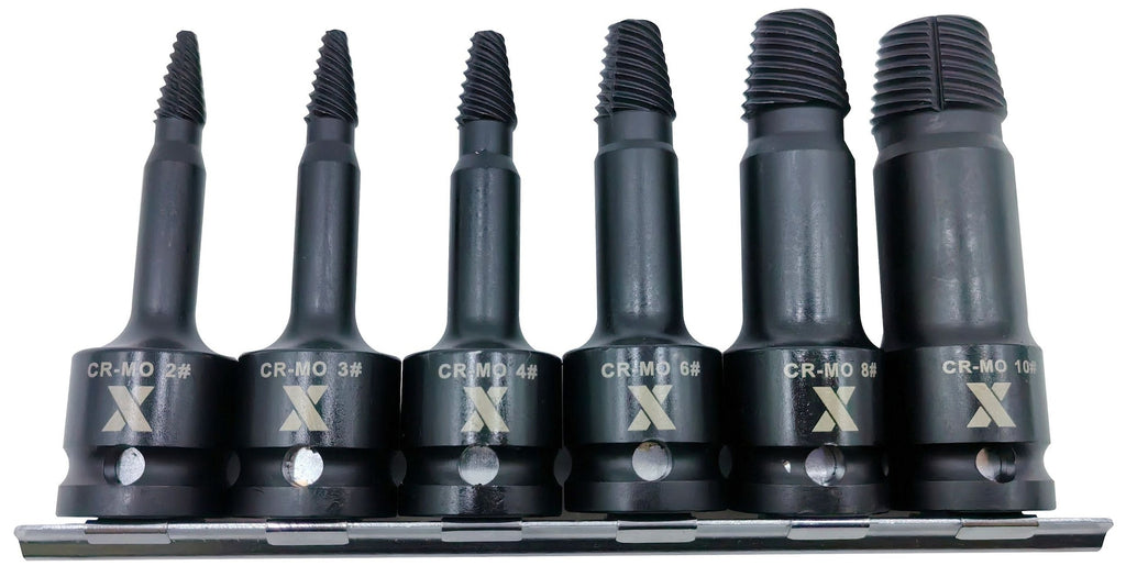 MAXIMUM 6 Piece 1/2" Drive Impact Screw Extractor Rail
