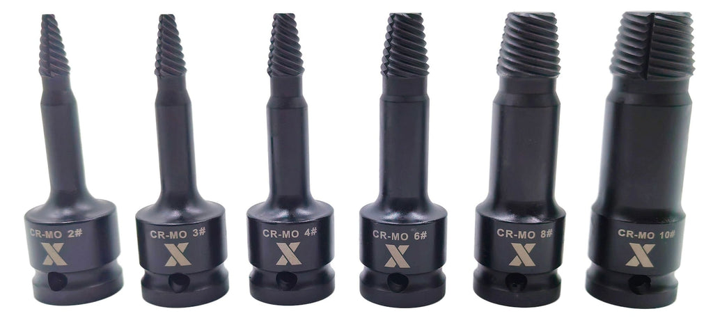 MAXIMUM 6 Piece 1/2" Drive Impact Screw Extractor Rail