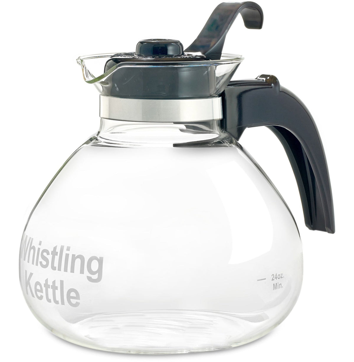 Medelco 1.4L Glass Whistling Stovetop Kettle, Dishwasher Safe