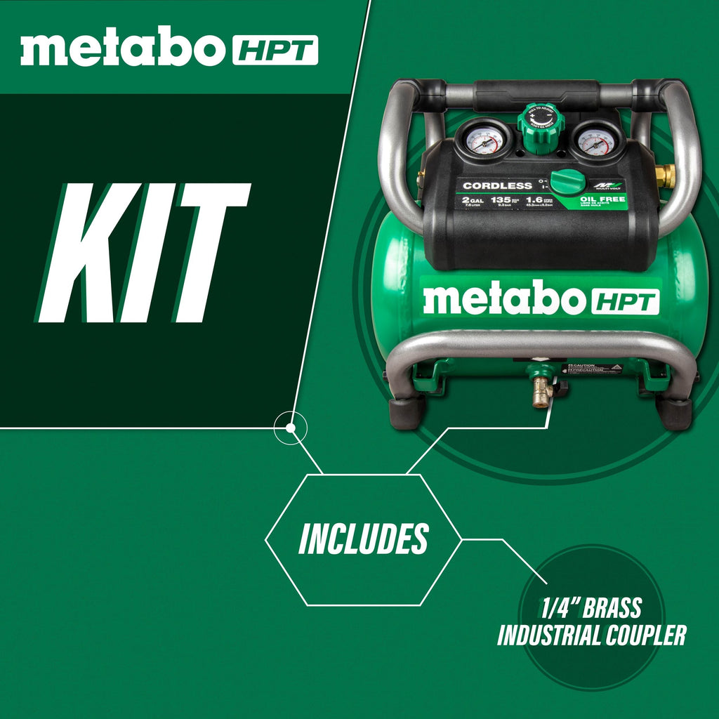 Metabo HPT 36V Cordless Air Compressor, 2-Gal