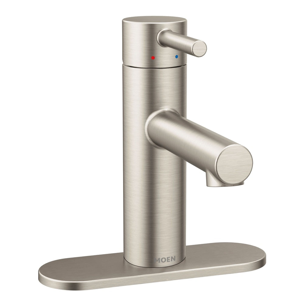 Moen Align Single Handle High Arc Single Hole Bathroom Sink Faucet, Brushed Nickel