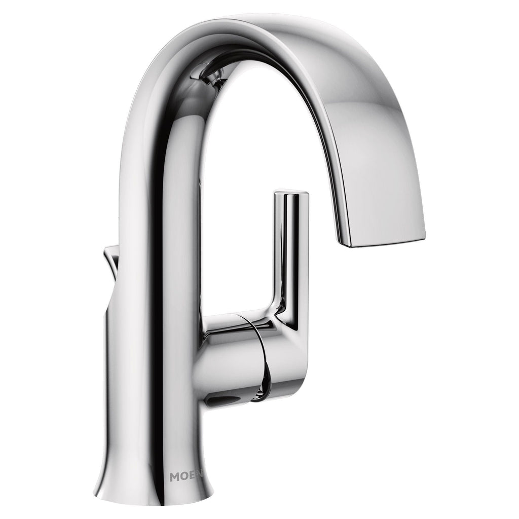 Moen Doux Single Handle High Arc Bathroom Sink Faucet, Chrome