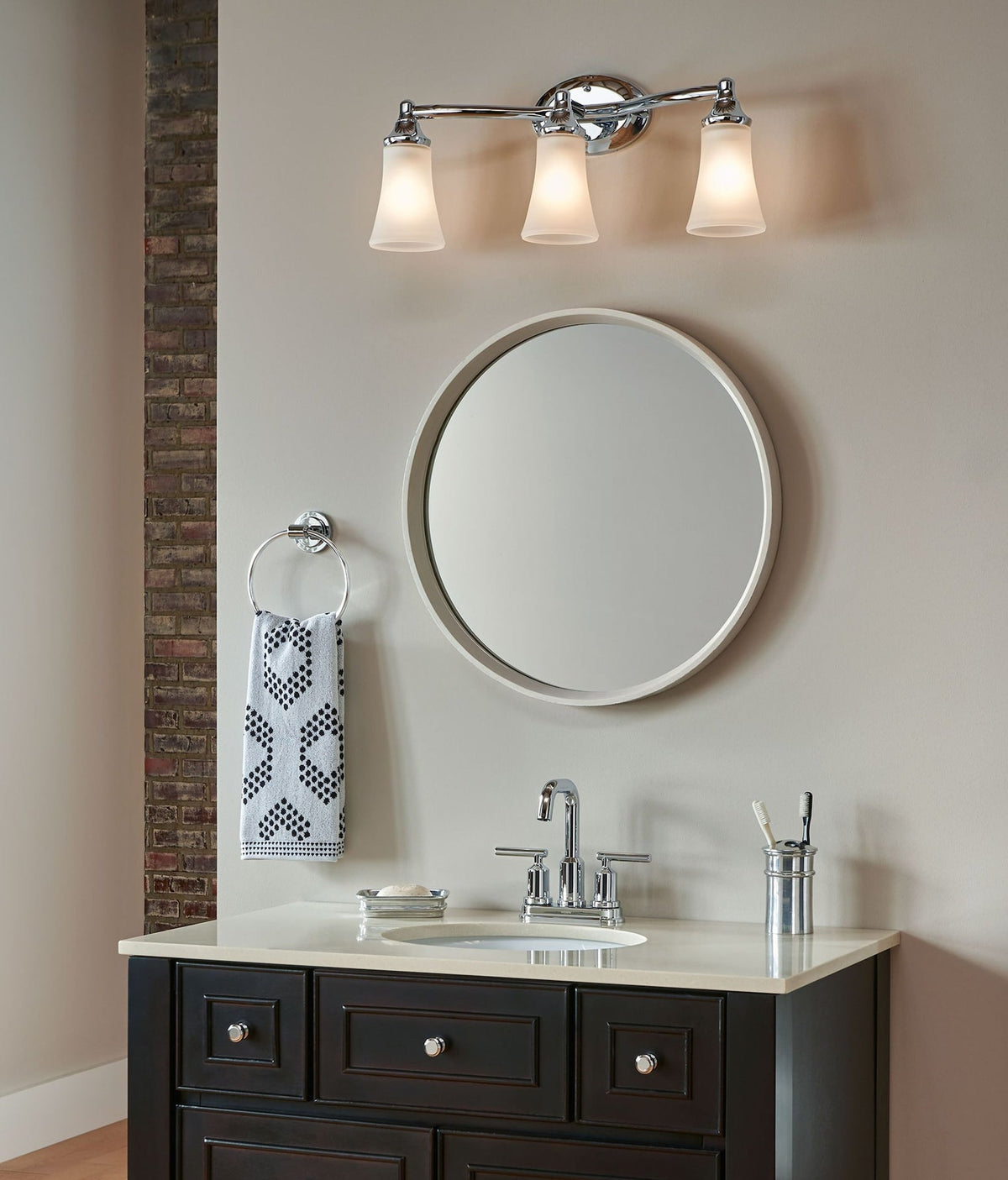 Moen EVA 3-Light Vanity Lighting Fixture, Chrome