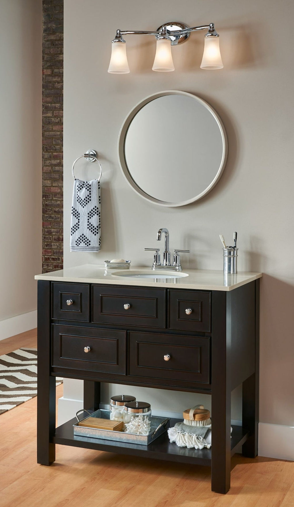 Moen EVA 3-Light Vanity Lighting Fixture, Chrome