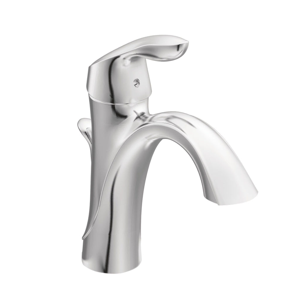 Moen Eva Single Handle High Arc Single Hole Bathroom Sink Faucet, WaterSense Certified, Chrome