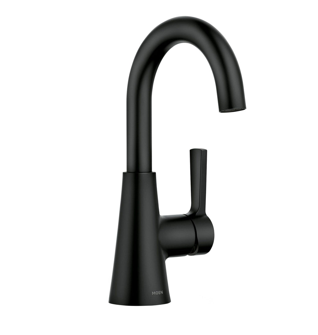 Moen Mikah Single Handle Bathroom Faucet, Matte Black