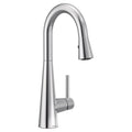 Moen Sleek Single Handle High Arc Pull Down Kitchen Faucet with Power Clean, Chrome