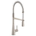 Moen Sleek Single Handle Pre-Rinse Spring Pull Down Spot-Resist Kitchen Faucet, Stainless Steel
