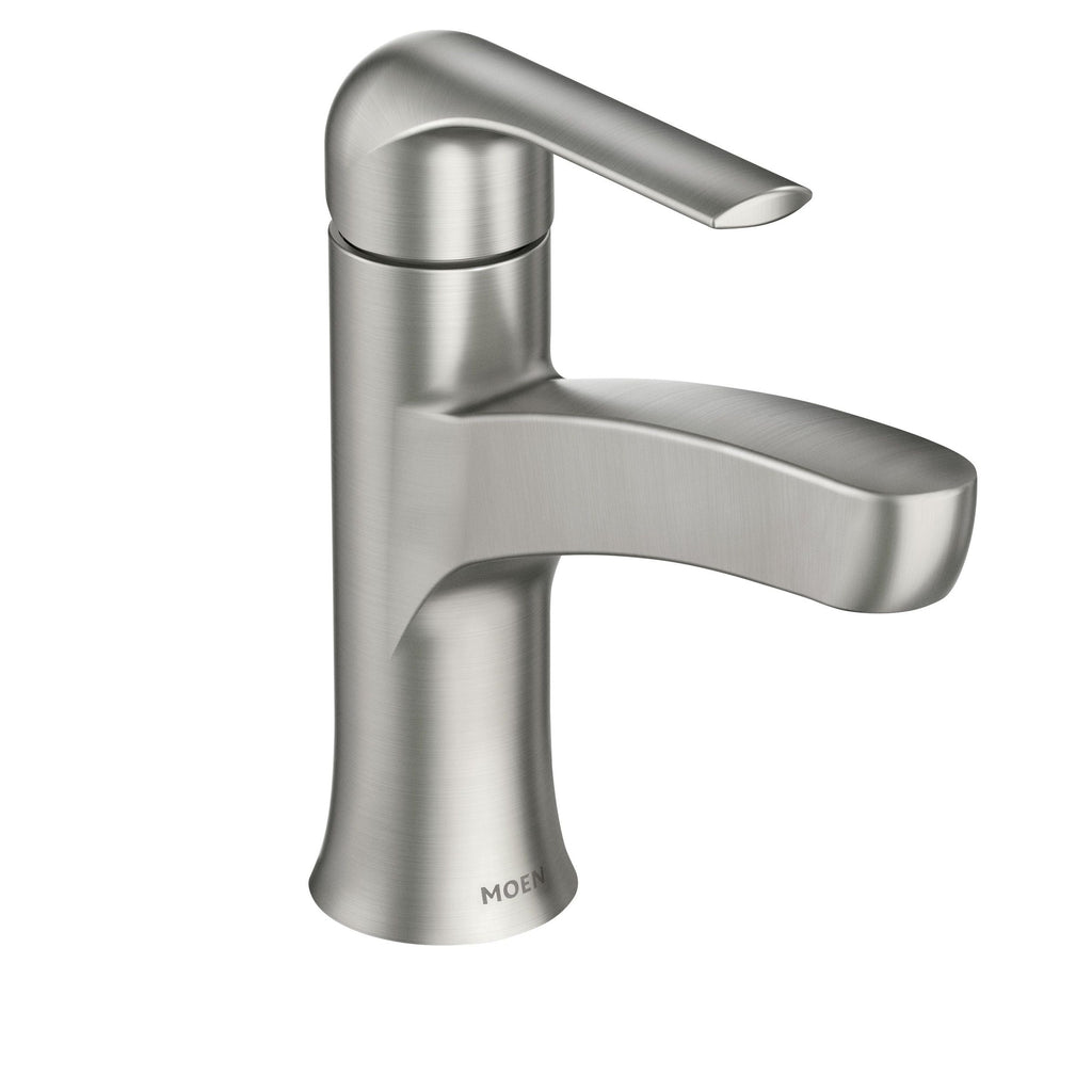 Moen Tilson Single-Handle Brushed Nickel Bathroom Lavatory/Bathroom Sink Faucet with Spot Resist