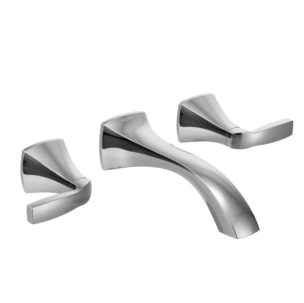 Moen Voss Two-Handle Wall Mount Bathroom Faucet Trim Kit (Valve Required), Chrome