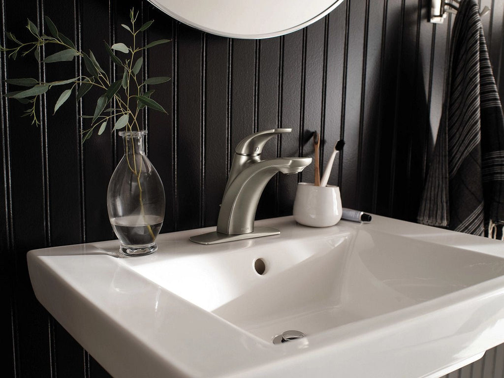 Moen Zarina Single Handle Bathroom Faucet, Spot Resist Brushed Nickel