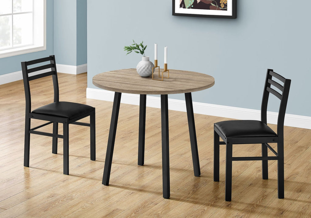Monarch Specialties Dining Set, Taupe, 3-pc