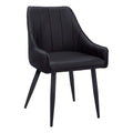Monarch Tufted Leather Look Dining Chair Set, 2-pc