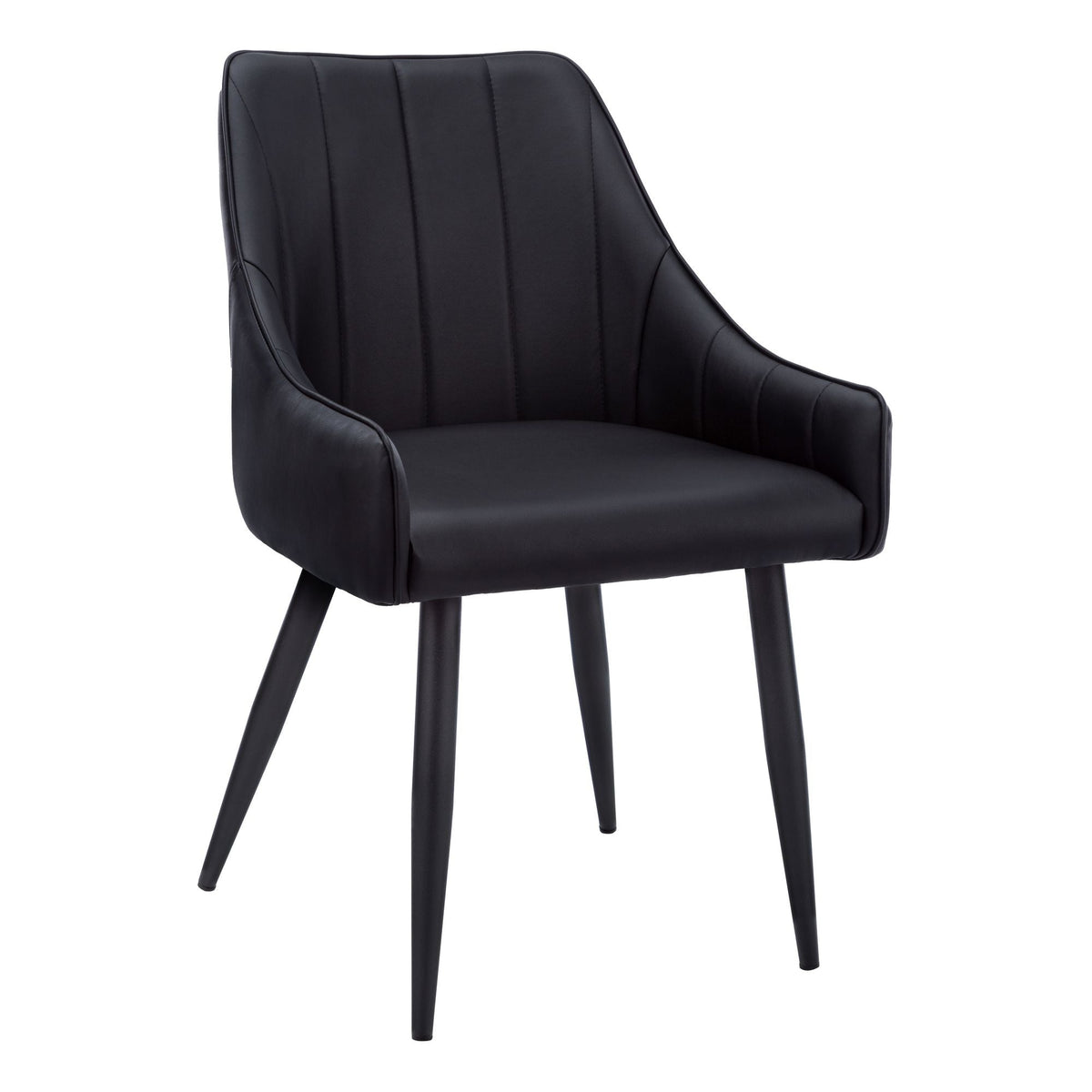Monarch Tufted Leather Look Dining Chair Set, 2-pc