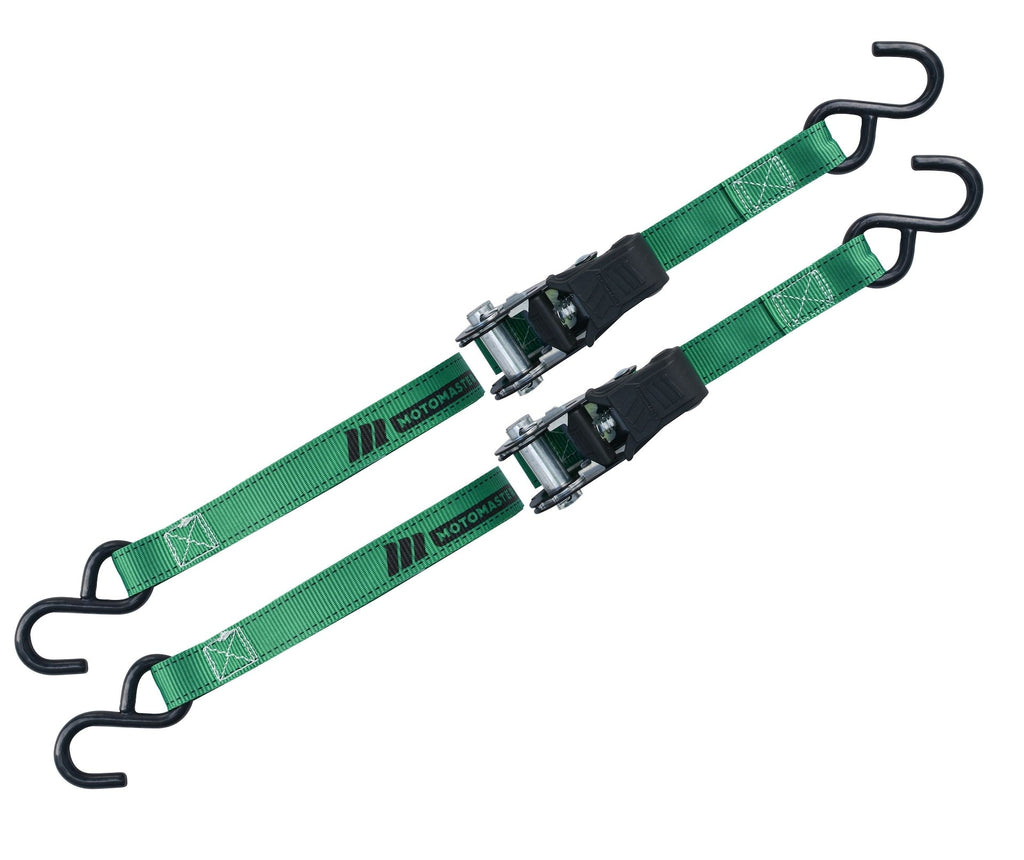 MotoMaster 1,500-lb Padded Ratchet Tie Down Straps, Weatherproof, 1-in x 6-ft, 2-pk