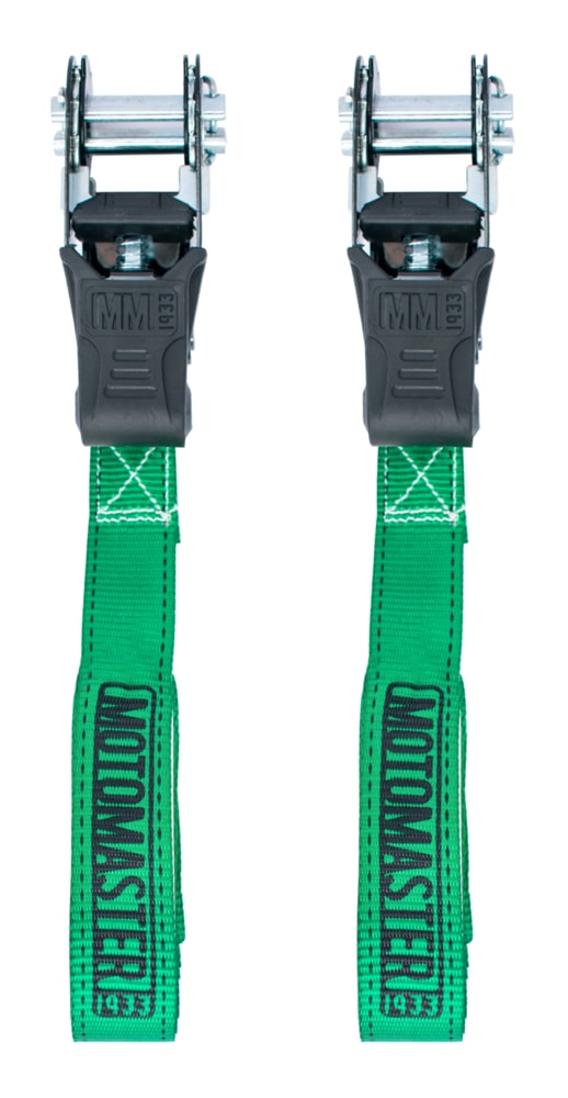 MotoMaster 1,500-lb Padded Ratchet Tie Down Straps, Weatherproof, 1-in x 6-ft, 2-pk