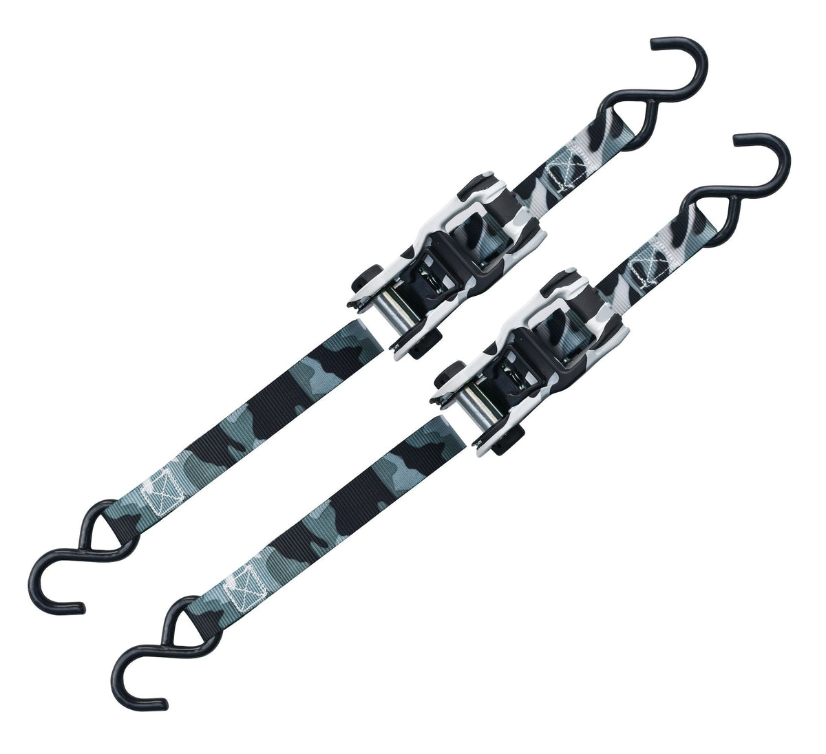 MotoMaster 1,500-lb Snow Camo Ratchet Tie Down, 1-in x 10-ft, 2-pk