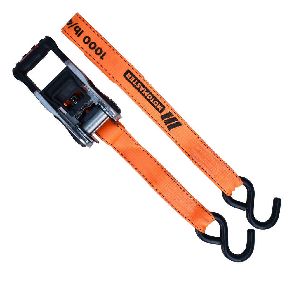 MotoMaster 3,000-lb Heavy Duty Ratchet Tie Down Straps, Extra Long, 1.25-in x 20-ft, 4-pk