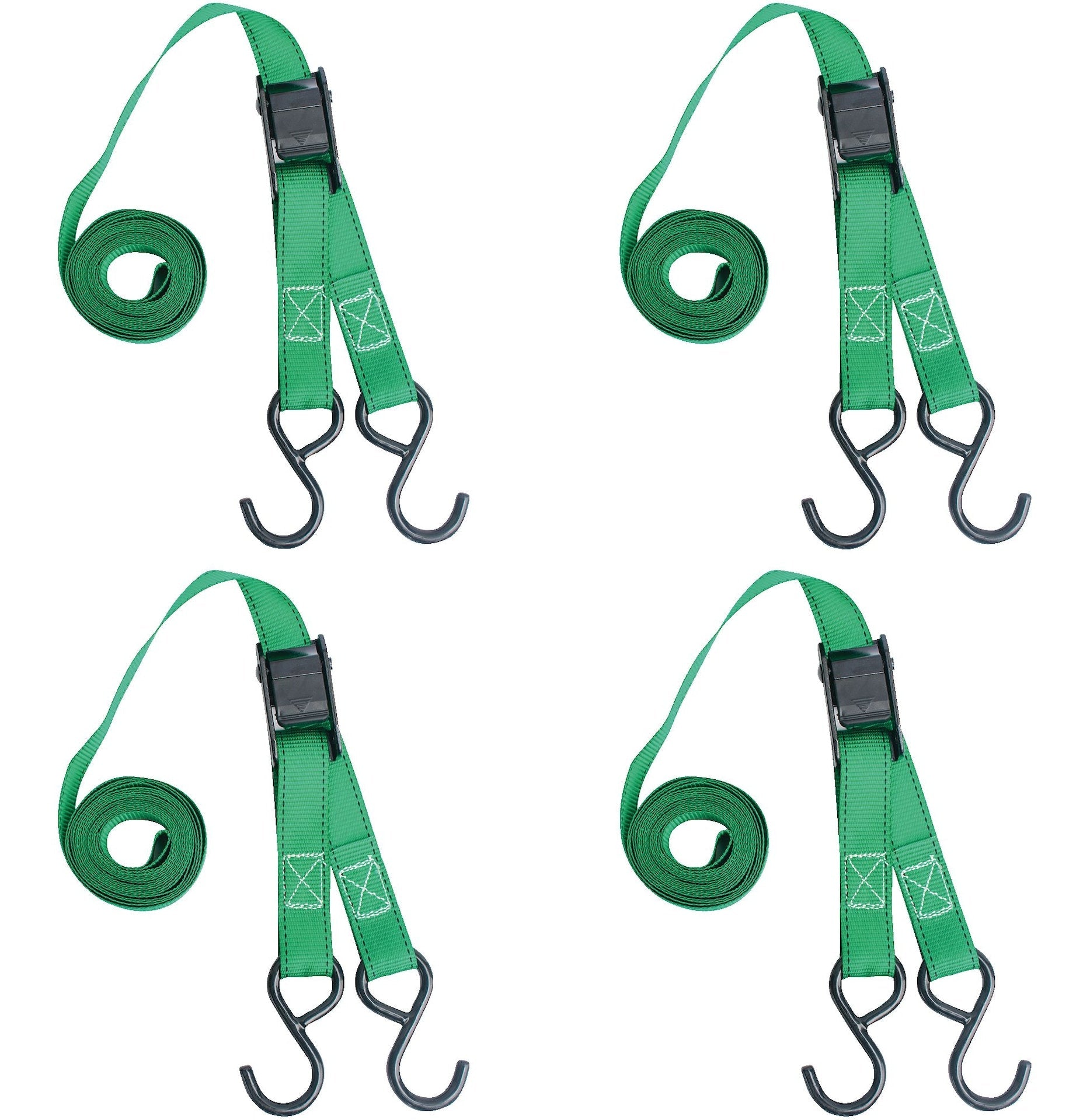 MotoMaster 900-lb Cambuckle Tie-Down Straps, Weatherproof, 1-in x 10-ft, 4-pk