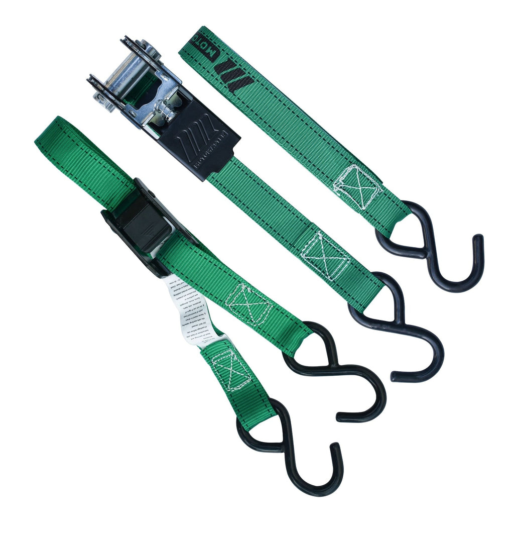 MotoMaster 900-lb Ratchet/Cambuckle Tie-Down Straps, Non-Padded, 1-in x 10-ft, 4-pk