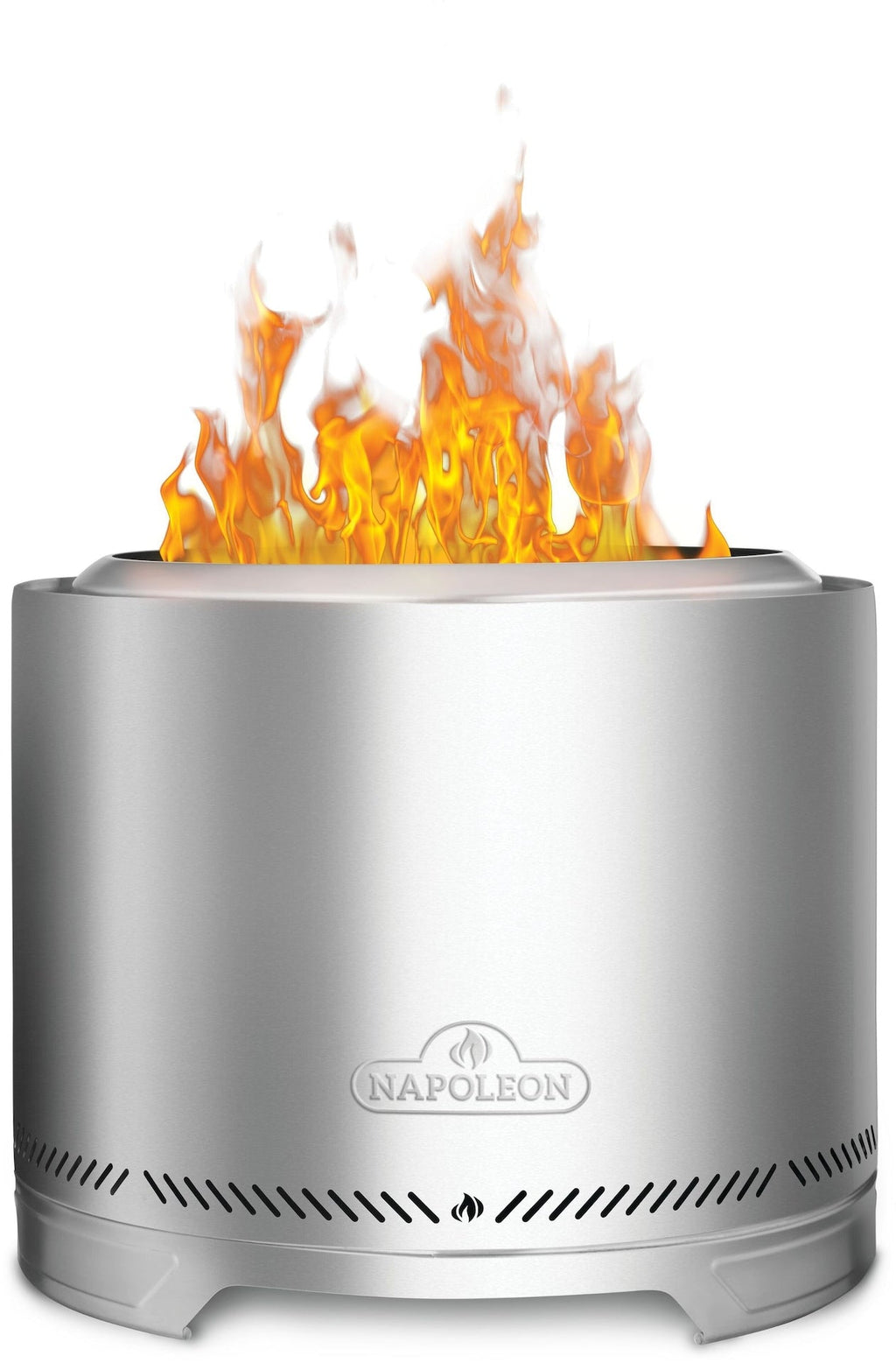Napoleon Timberwolf Outdoor Smokeless Multi-Fuel Fire Pit, Stainless Steel, 22-in