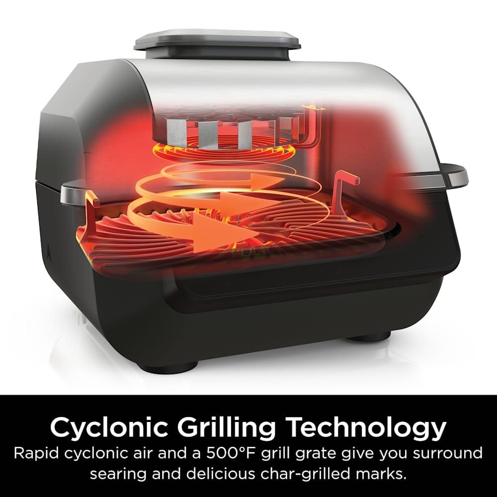 Ninja 6-in-1 indoor Grill and Cyclonic Air Fryer, 4-qt