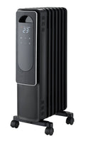 NOMA Digital Electric Oil-Filled Radiator Heater with Remote Control, 1500W, Black