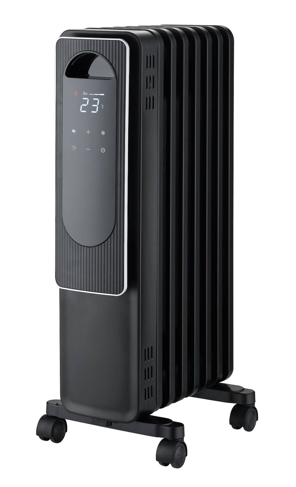 NOMA Digital Electric Oil-Filled Radiator Heater with Remote Control, 1500W, Black