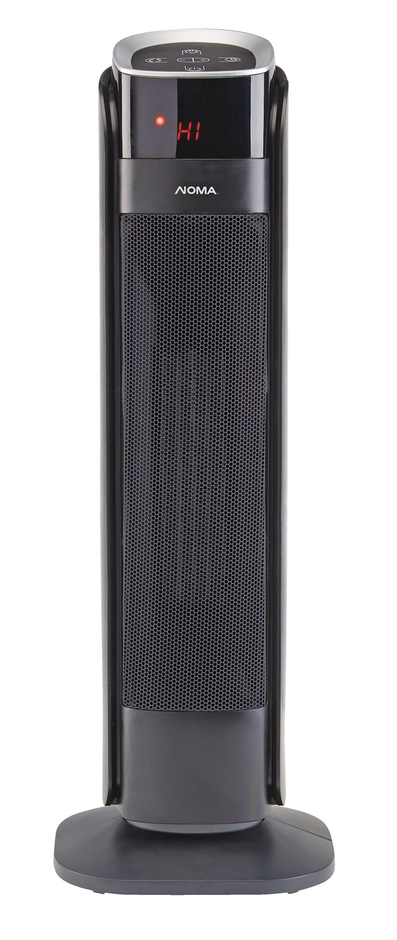 NOMA Oscillating Tower Ceramic Heater withRemote Control & Thermostat, 1500W, Black, 24-in