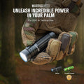 Warrior Nano Tactical Flashlight, 1200 Lumens Rechargeable LED Light with MCC Charger, Dual Switches EDC Light for Emergency, Outdoors and Camping (Black)
