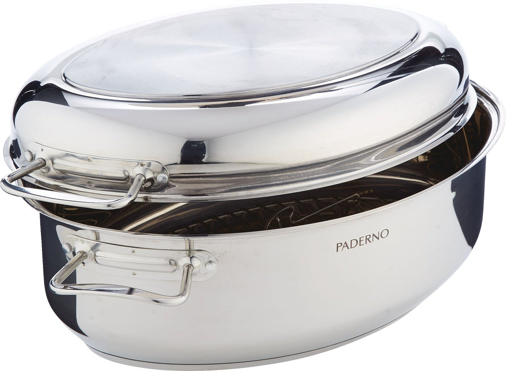 PADERNO 18/10 Stainless Steel Multi-Roaster with Removable Rack, 50.3 x 18cm
