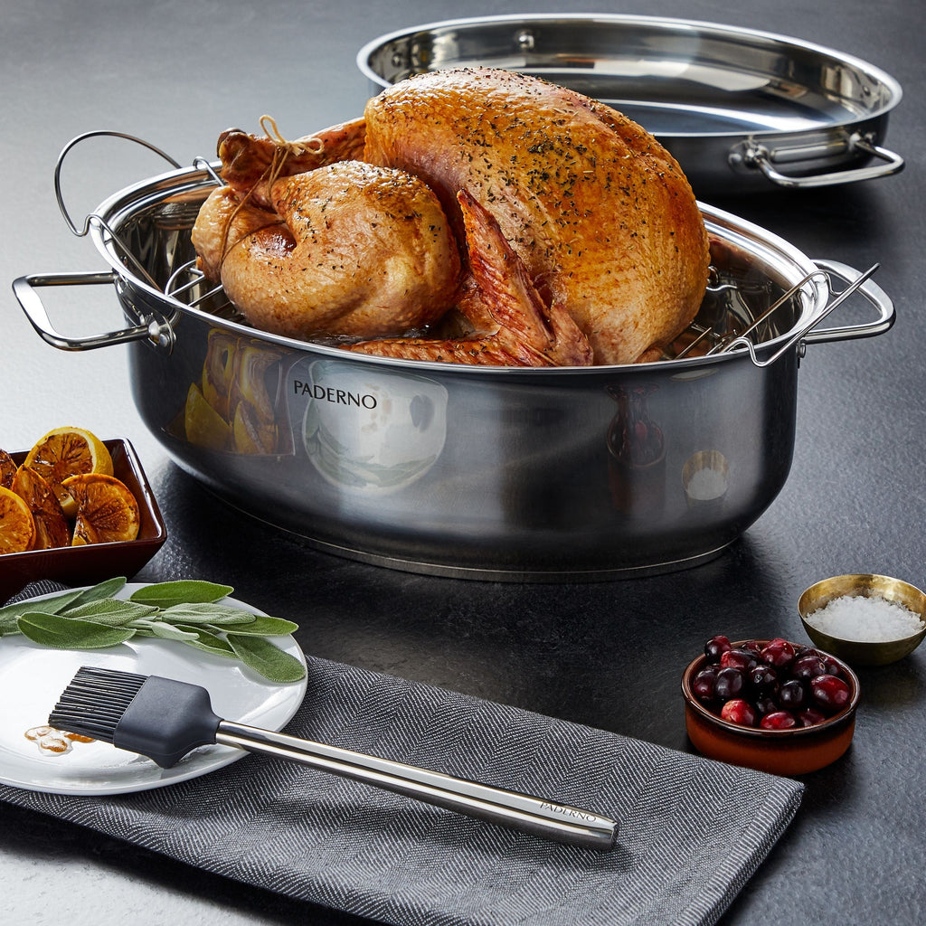 PADERNO 18/10 Stainless Steel Multi-Roaster with Removable Rack, 50.3 x 18cm