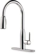 Peerless Tunbridge Single Handle High Arc Pull Down Kitchen Faucet, Chrome