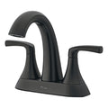Pfister Rancho Double Handle 4-in Centreset Bathroom Sink Faucet Push & Seal Drain, WaterSense Certified, Matte Black