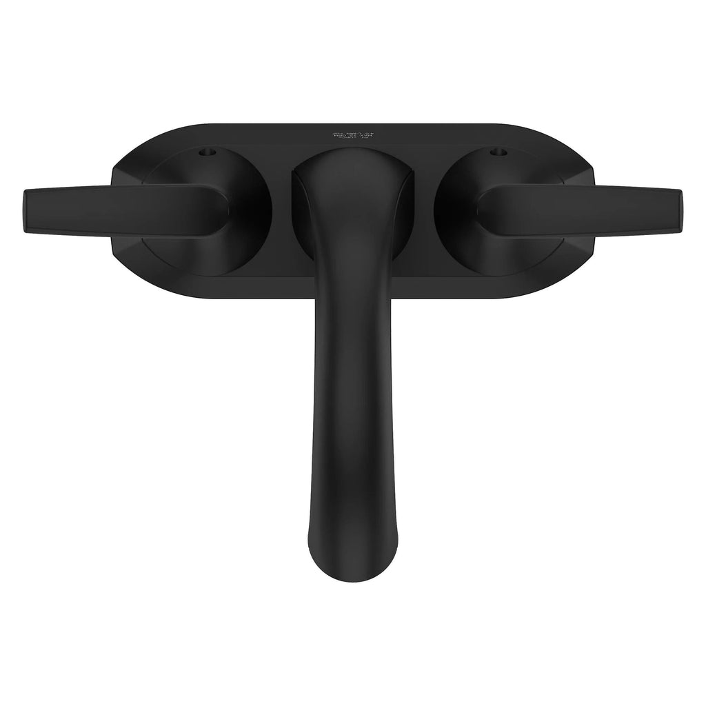 Pfister Rancho Double Handle 4-in Centreset Bathroom Sink Faucet Push & Seal Drain, WaterSense Certified, Matte Black